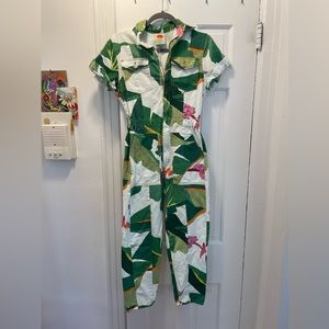 Farm Rio Green Printed Jumpsuit